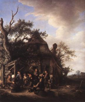 Adriaen Jansz Van Ostade : Merry Peasants